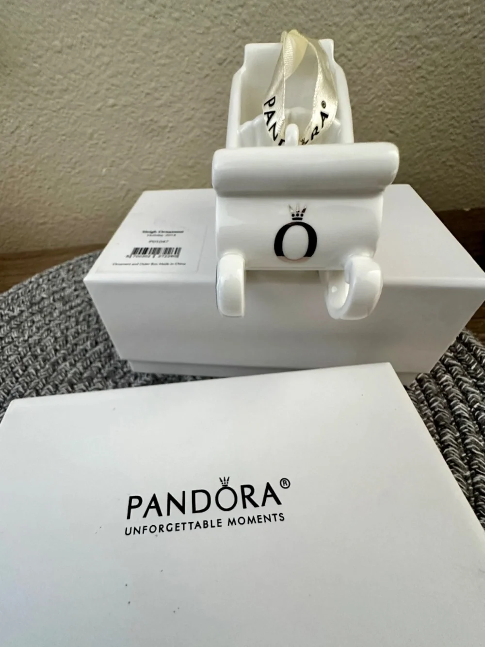 Pandora 2014 Letter O Sleigh Ornament